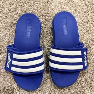 Adidas Kids Royal Blue Slide Sandals